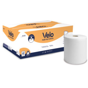 ASCIUGAMANI A ROTOLO PURA CELLULOSA 2 VELI 6 ROTOLI da 155 metri - CARDBOARD CORE anima in cartone riciclato